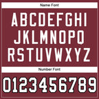 Custom Burgundy White-Black Mesh Authentic Football Jersey photo 3
