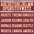 Custom Burgundy White-Orange Mesh Authentic Football Jersey photo 2