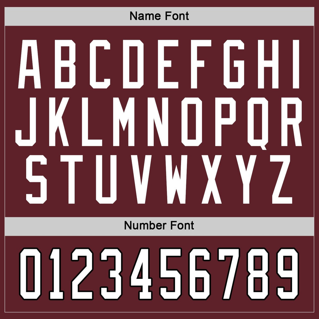 Custom Burgundy White-Black Hockey Jersey photo 2