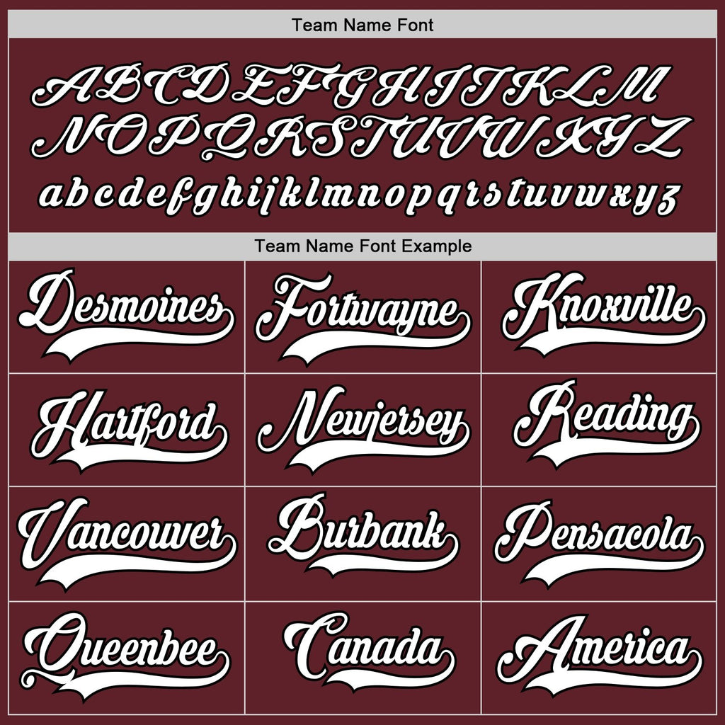Custom Burgundy White-Black Hockey Jersey photo 3