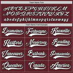 Custom Burgundy White-Black Hockey Jersey photo 3
