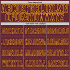 Custom Burgundy Burgundy-Gold Mesh Authentic Football Jersey photo 2