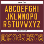 Custom Burgundy Burgundy-Gold Mesh Authentic Football Jersey photo 3