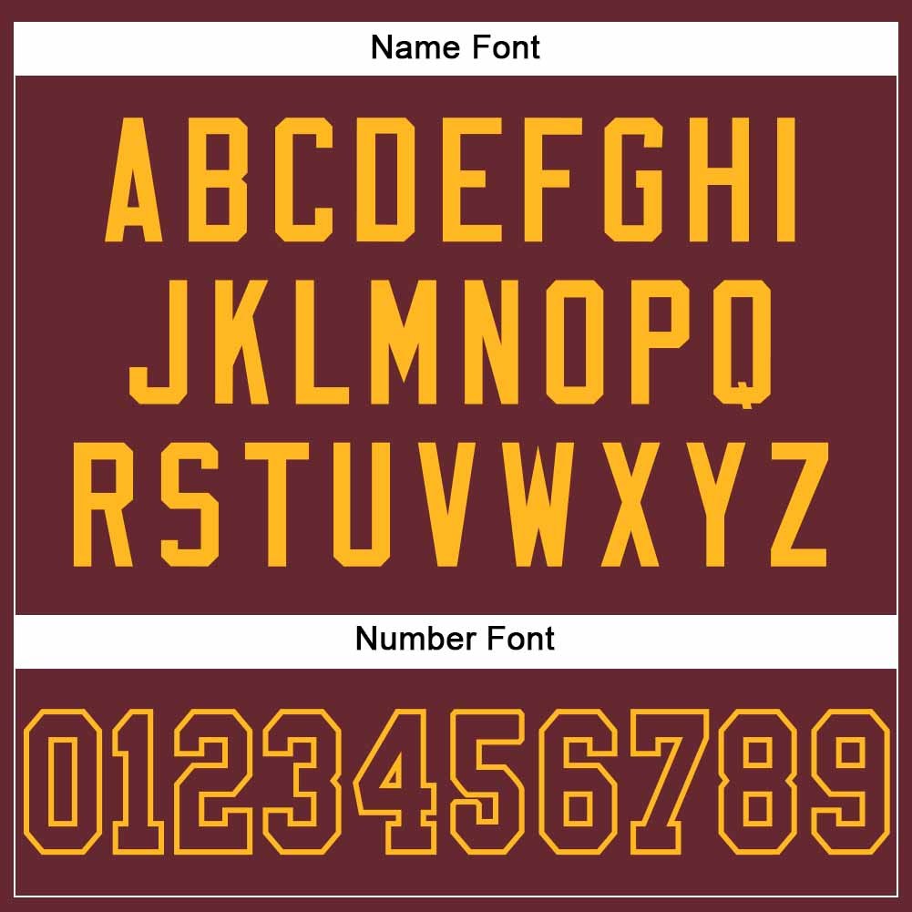 Custom Burgundy Burgundy-Gold Mesh Authentic Football Jersey photo 3