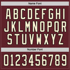 Custom Burgundy Cream-Black Hockey Jersey photo 2