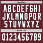 Custom Burgundy White-Gray Hockey Jersey photo 3