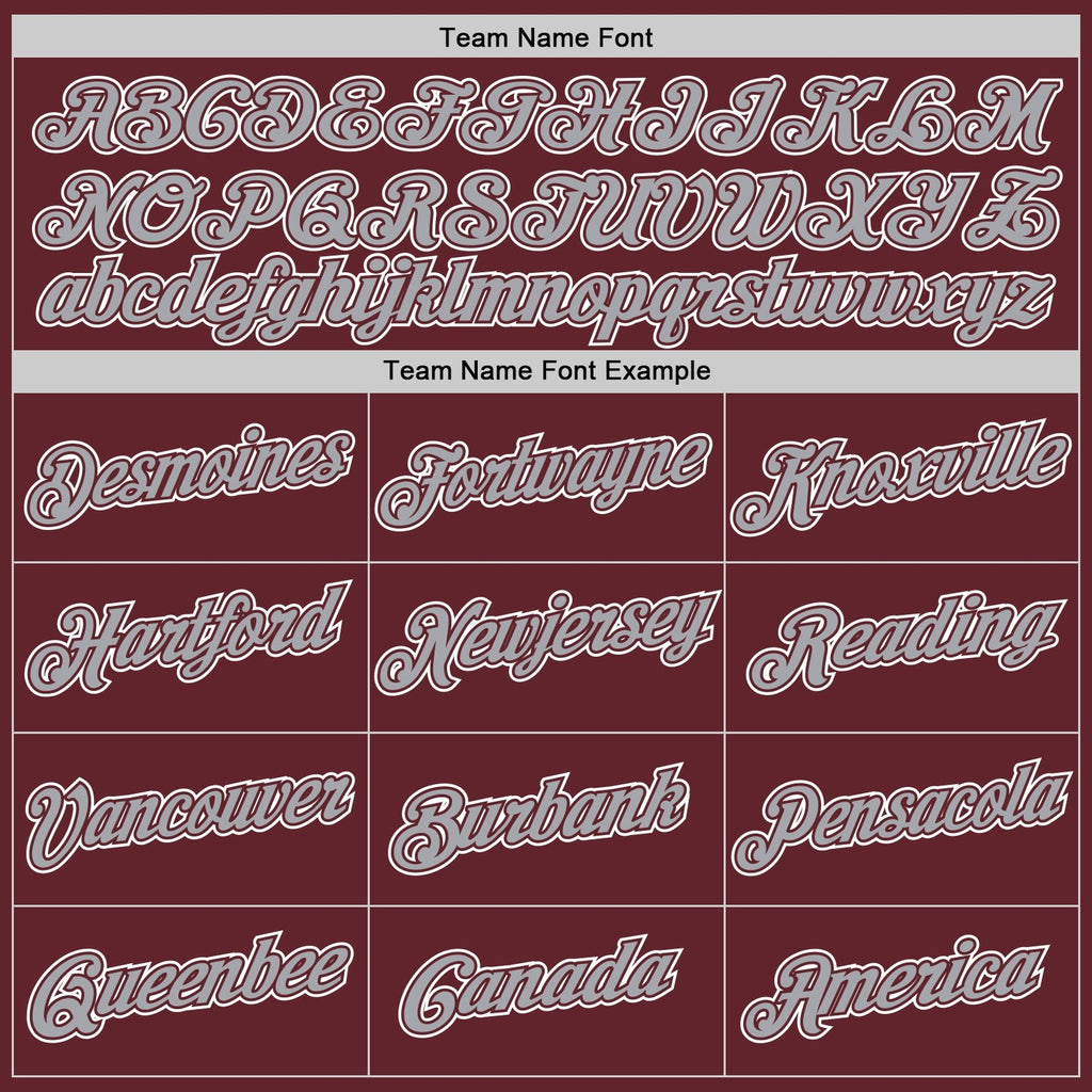 Custom Burgundy Gray-White Performance T-Shirt photo 2