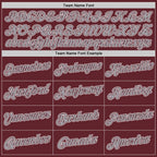 Custom Burgundy Gray-White Performance T-Shirt photo 2