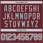 Custom Burgundy Gray-White Performance T-Shirt photo 3
