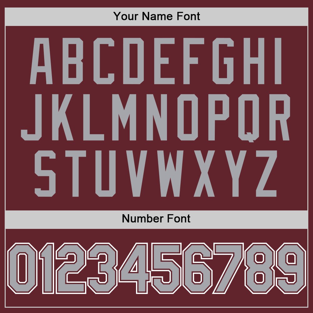 Custom Burgundy Gray-White Performance T-Shirt photo 3