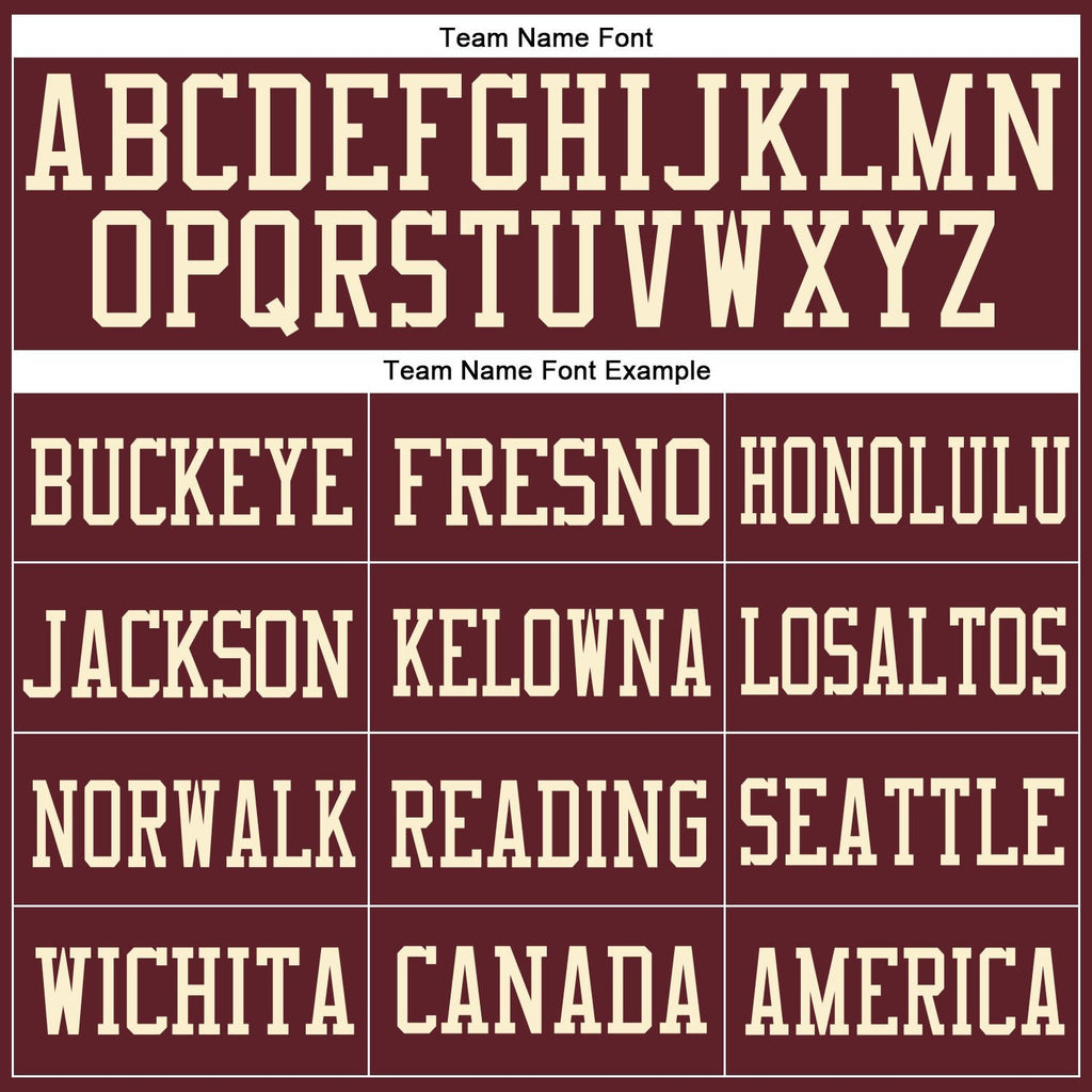 Custom Burgundy Cream Mesh Authentic Football Jersey photo 2