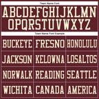Custom Burgundy Cream Mesh Authentic Football Jersey photo 2