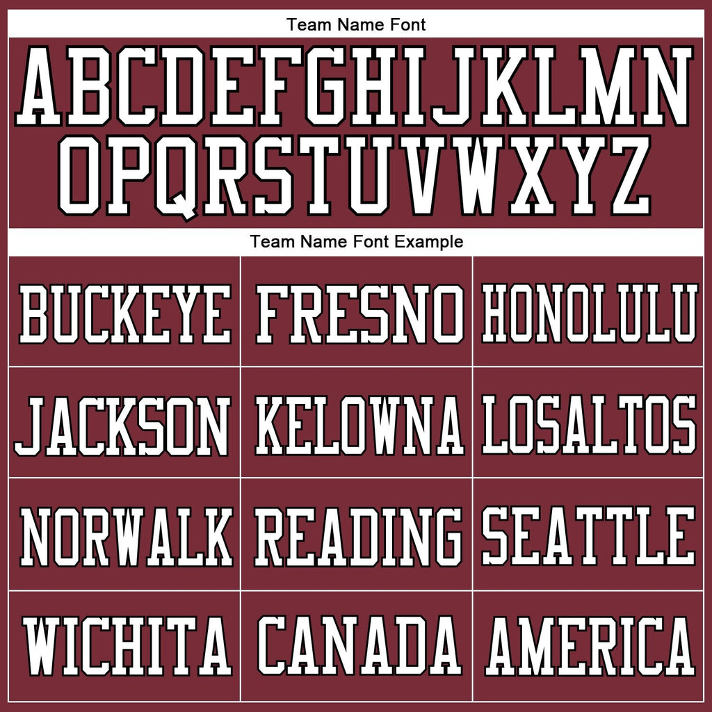 Custom Burgundy White-Black Mesh Authentic Football Jersey photo 2