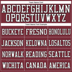 Custom Burgundy White-Black Mesh Authentic Football Jersey photo 2