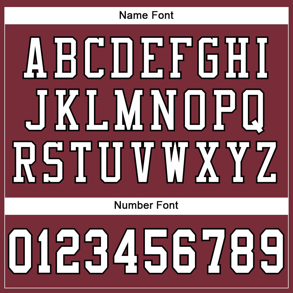 Custom Burgundy White-Black Mesh Authentic Football Jersey photo 3
