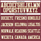 Custom Burgundy White-Old Gold Mesh Authentic Football Jersey photo 3