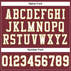 Custom Burgundy White-Old Gold Mesh Authentic Football Jersey photo 4
