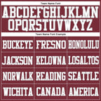 Custom Burgundy White-Gray Mesh Authentic Football Jersey photo 2