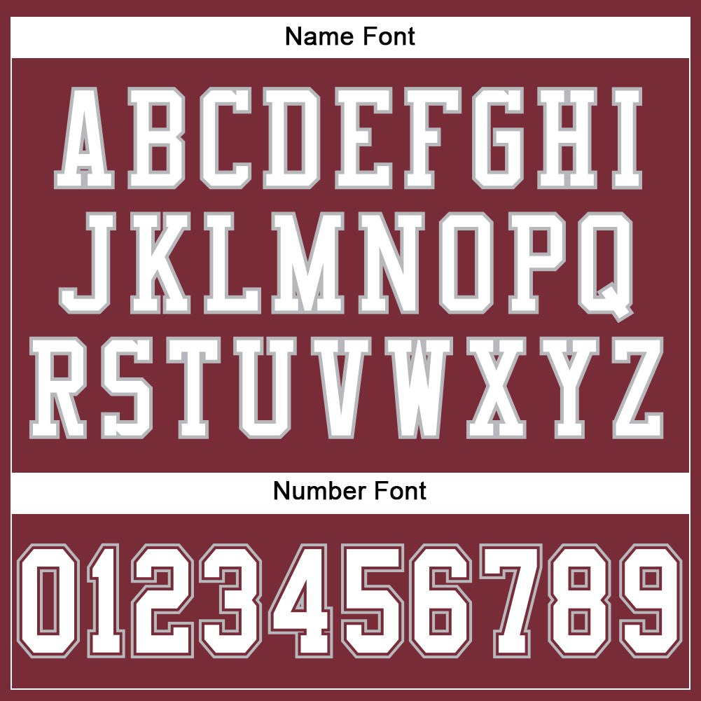 Custom Burgundy White-Gray Mesh Authentic Football Jersey photo 3
