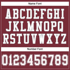 Custom Burgundy White-Gray Mesh Authentic Football Jersey photo 3