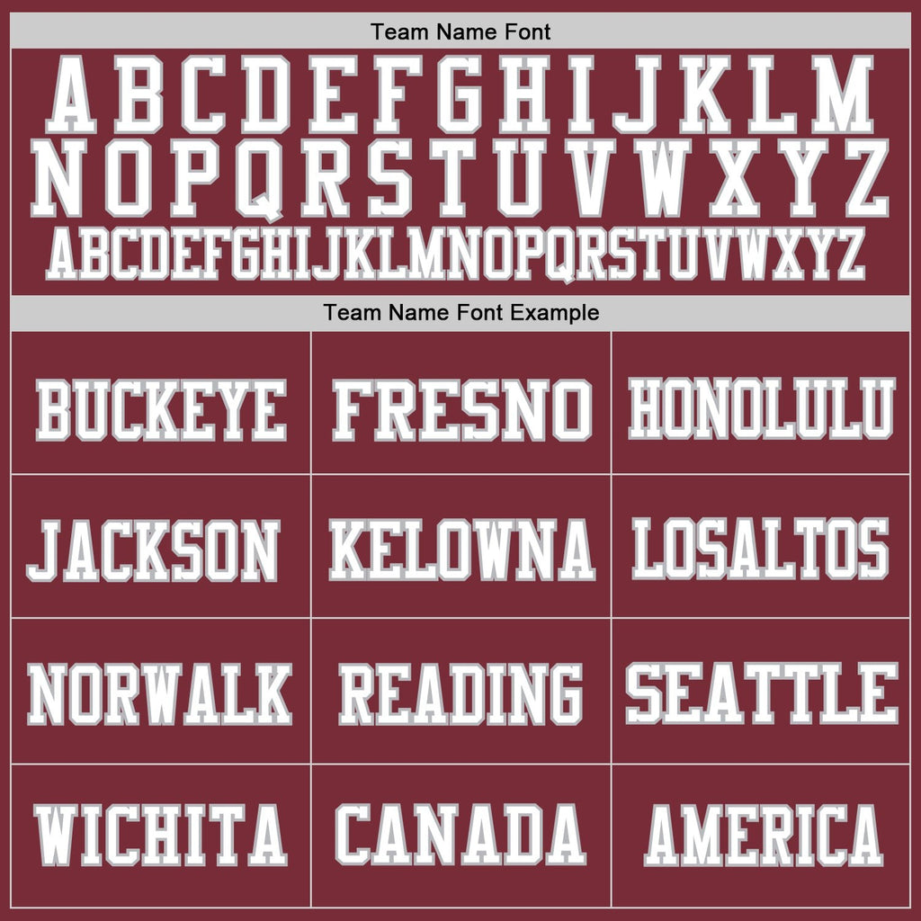 Custom Burgundy White-Gray Mesh Authentic Football Jersey photo 2