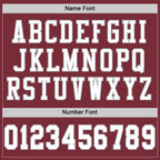 Custom Burgundy White-Gray Mesh Authentic Football Jersey photo 3