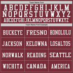 Custom Burgundy White Mesh Authentic Football Jersey photo 2