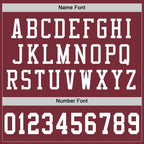 Custom Burgundy White Mesh Authentic Football Jersey photo 3
