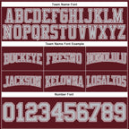 Custom Stitched Burgundy Gray-White Football Pullover Sweatshirt Hoodie photo 3