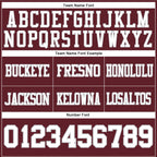 Custom Burgundy White-Gray Authentic Football Jersey photo 3