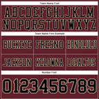 Custom Burgundy Black-City Cream Authentic Football Jersey photo 3