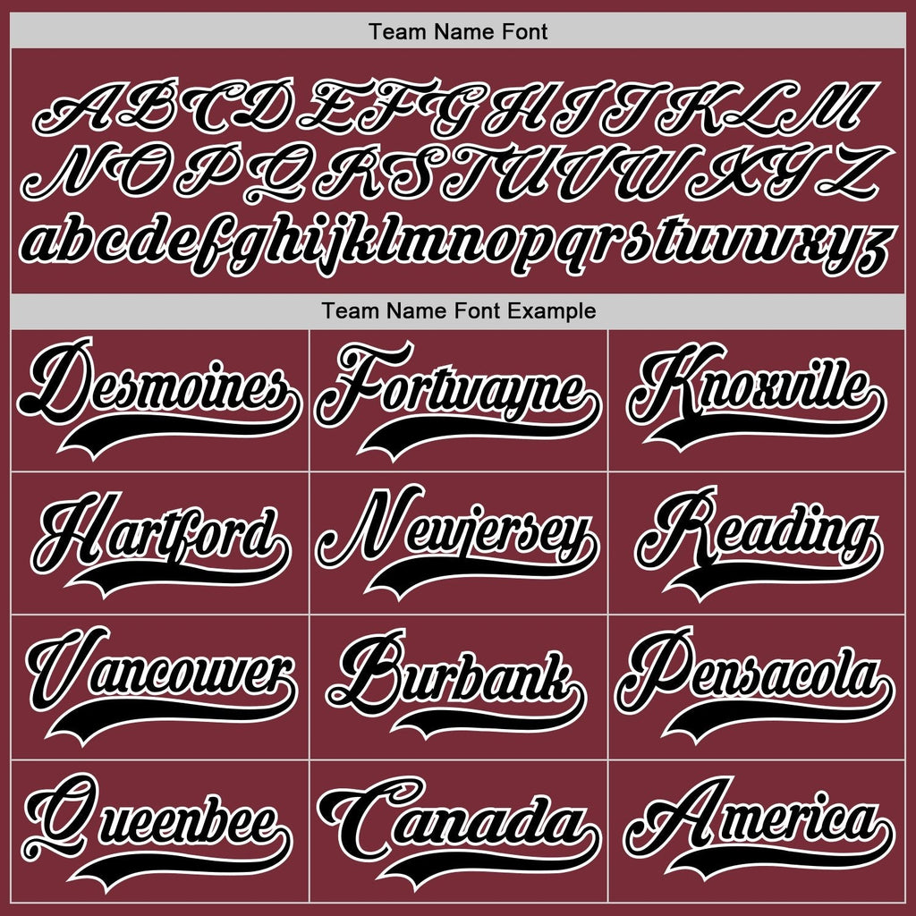 Custom Burgundy Black-White Hockey Lace Neck Jersey photo 3