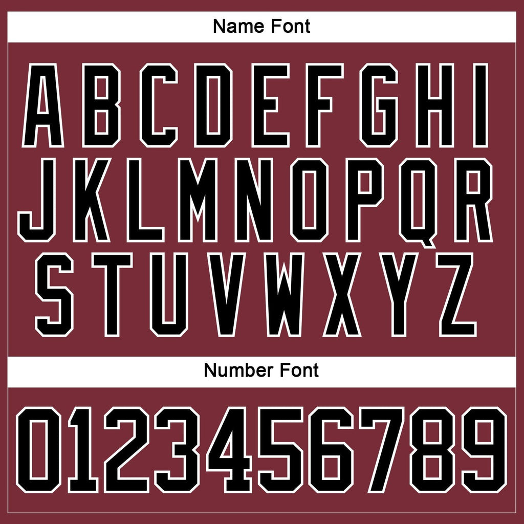 Custom Burgundy Black-White Hockey Lace Neck Jersey photo 4