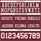 Custom Burgundy White Authentic Football Jersey photo 4