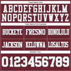 Custom Burgundy White-Gray Authentic Football Jersey photo 4