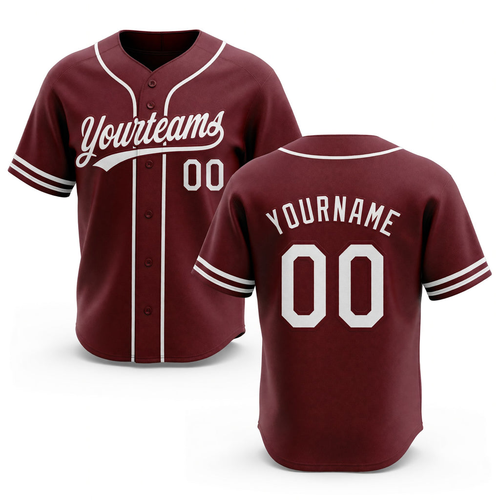Custom Stitched Burgundy White-Burgundy Baseball Pullover Sweatshirt Hoodie