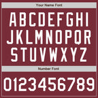Custom Stitched Burgundy White-Burgundy Baseball Pullover Sweatshirt Hoodie photo 4