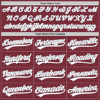 Custom Stitched Burgundy White-Gray Baseball Pullover Sweatshirt Hoodie photo 3