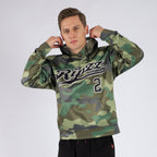 Custom Stitched Camo Black-Cream Sports Pullover Sweatshirt Salute To Service Hoodie photo 2