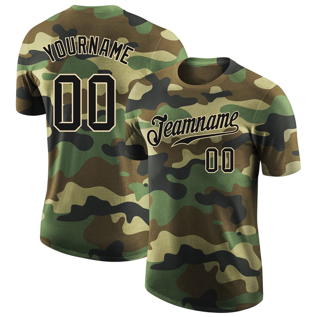 Custom Camo Black-Cream Performance Salute To Service T-Shirt photo 1