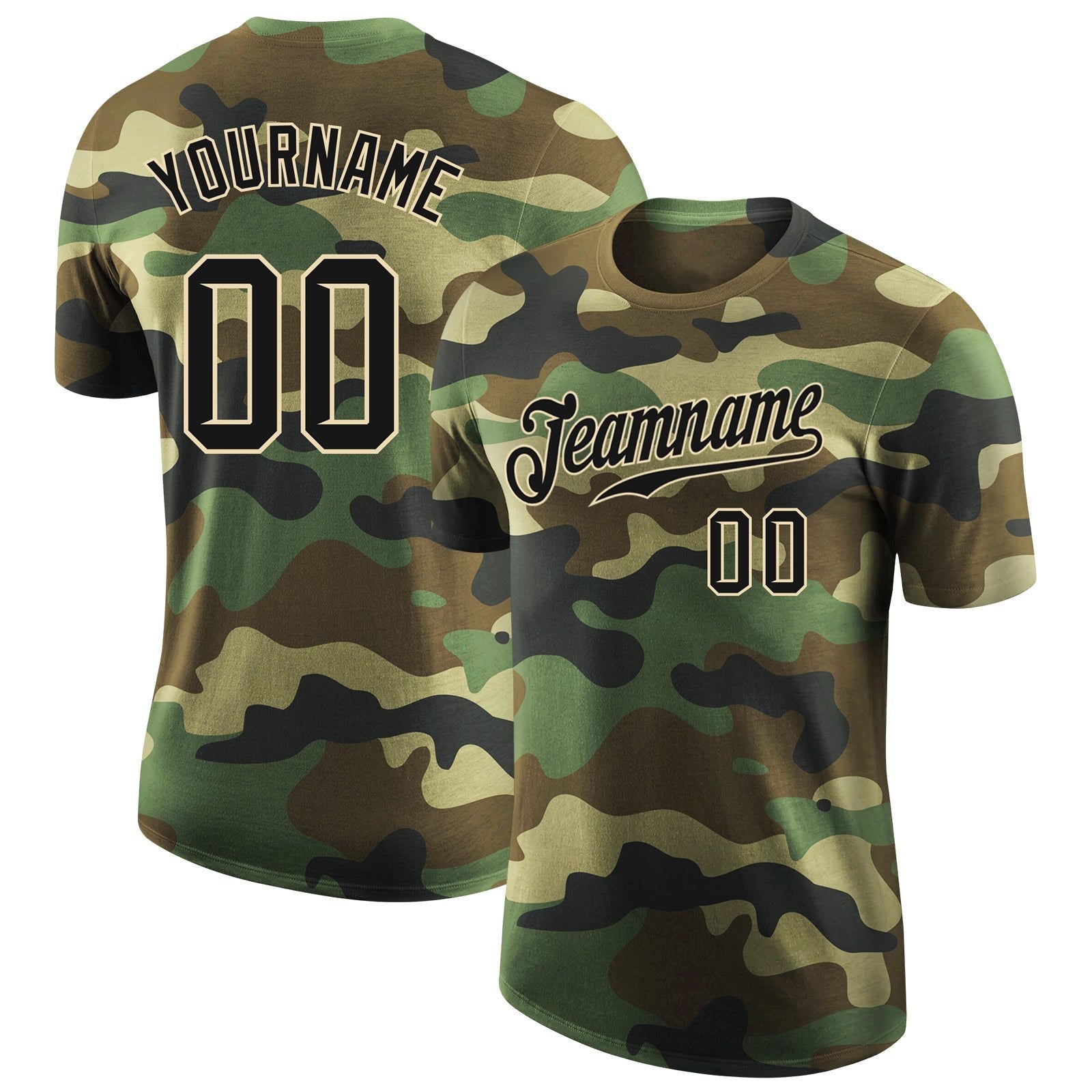 Custom Camo Black-Cream Performance Salute To Service T-Shirt photo 1