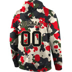 Custom Stitched Camo Black-Cream Sports Pullover Sweatshirt Salute To Service Hoodie photo 3