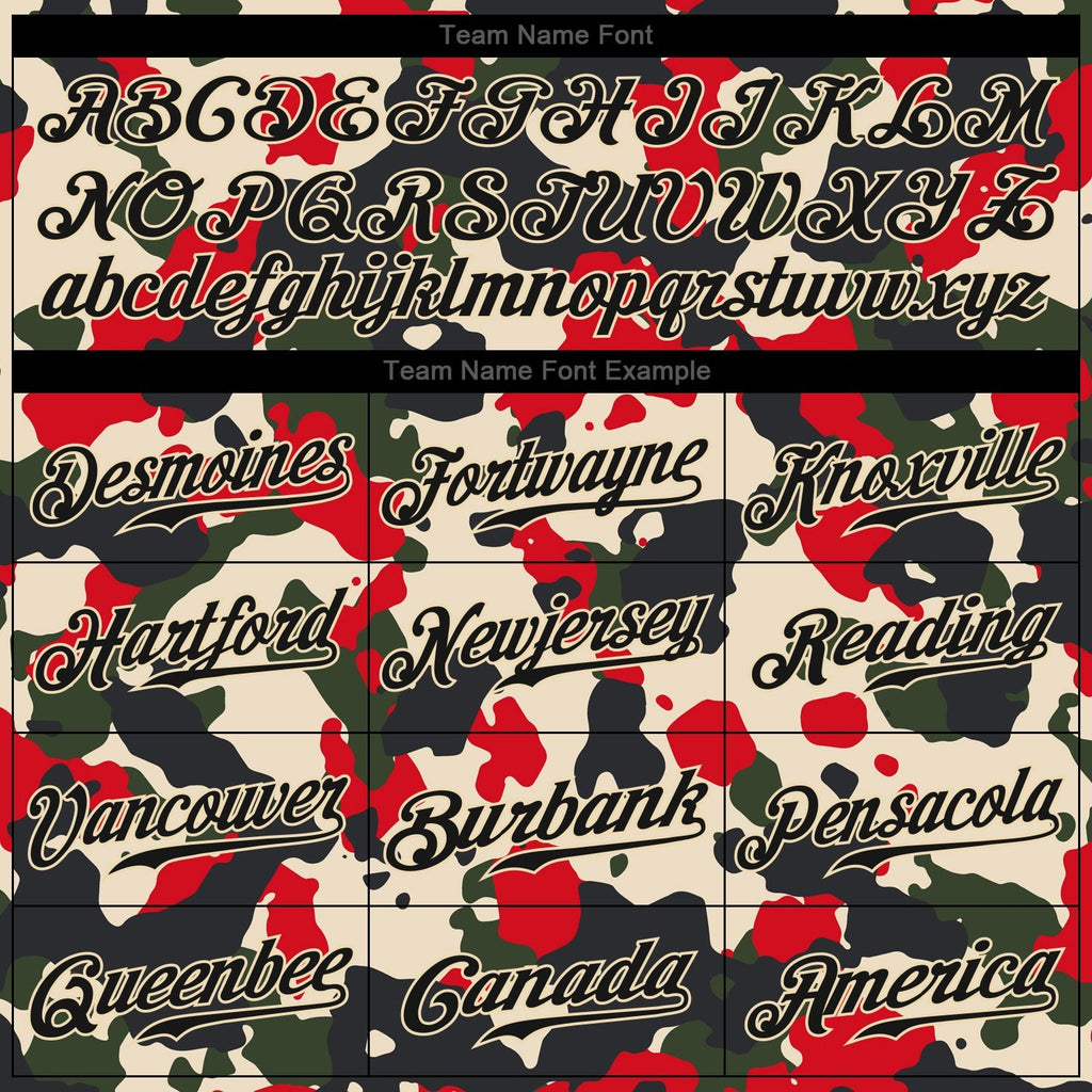 Custom Stitched Camo Black-Cream Sports Pullover Sweatshirt Salute To Service Hoodie photo 4