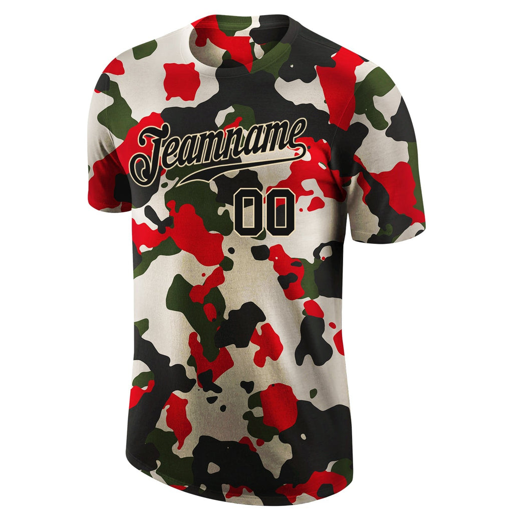 Custom Camo Black-Cream Performance Salute To Service T-Shirt photo 4