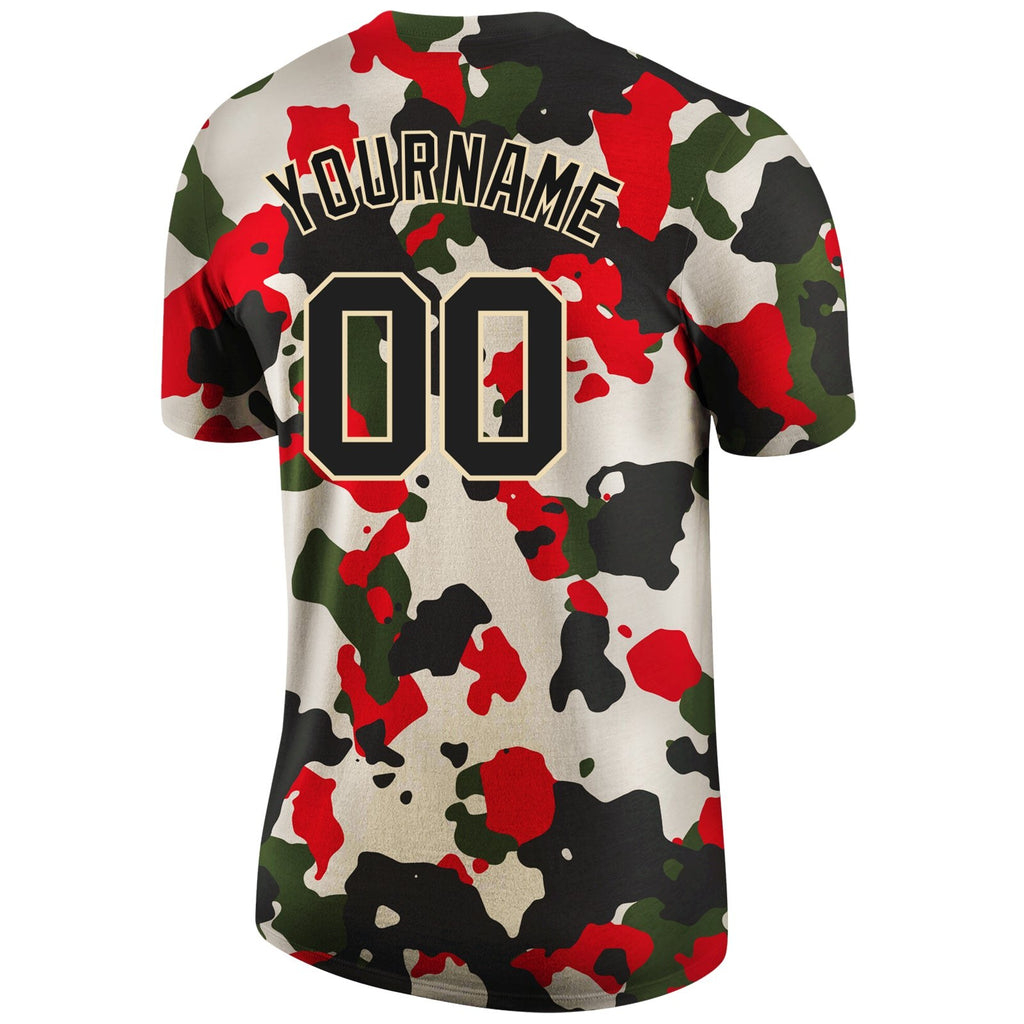 Custom Camo Black-Cream Performance Salute To Service T-Shirt photo 5