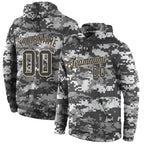 Custom Stitched Camo Steel Gray-Cream Sports Pullover Sweatshirt Salute To Service Hoodie photo 1