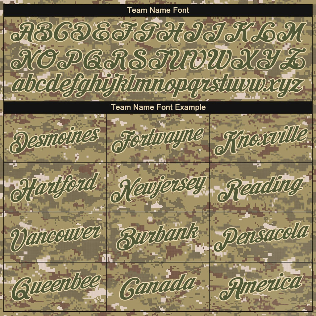 Custom Stitched Camo Olive-Cream Sports Pullover Sweatshirt Salute To Service Hoodie photo 4
