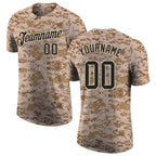 Custom Camo Black-Cream Performance Salute To Service T-Shirt