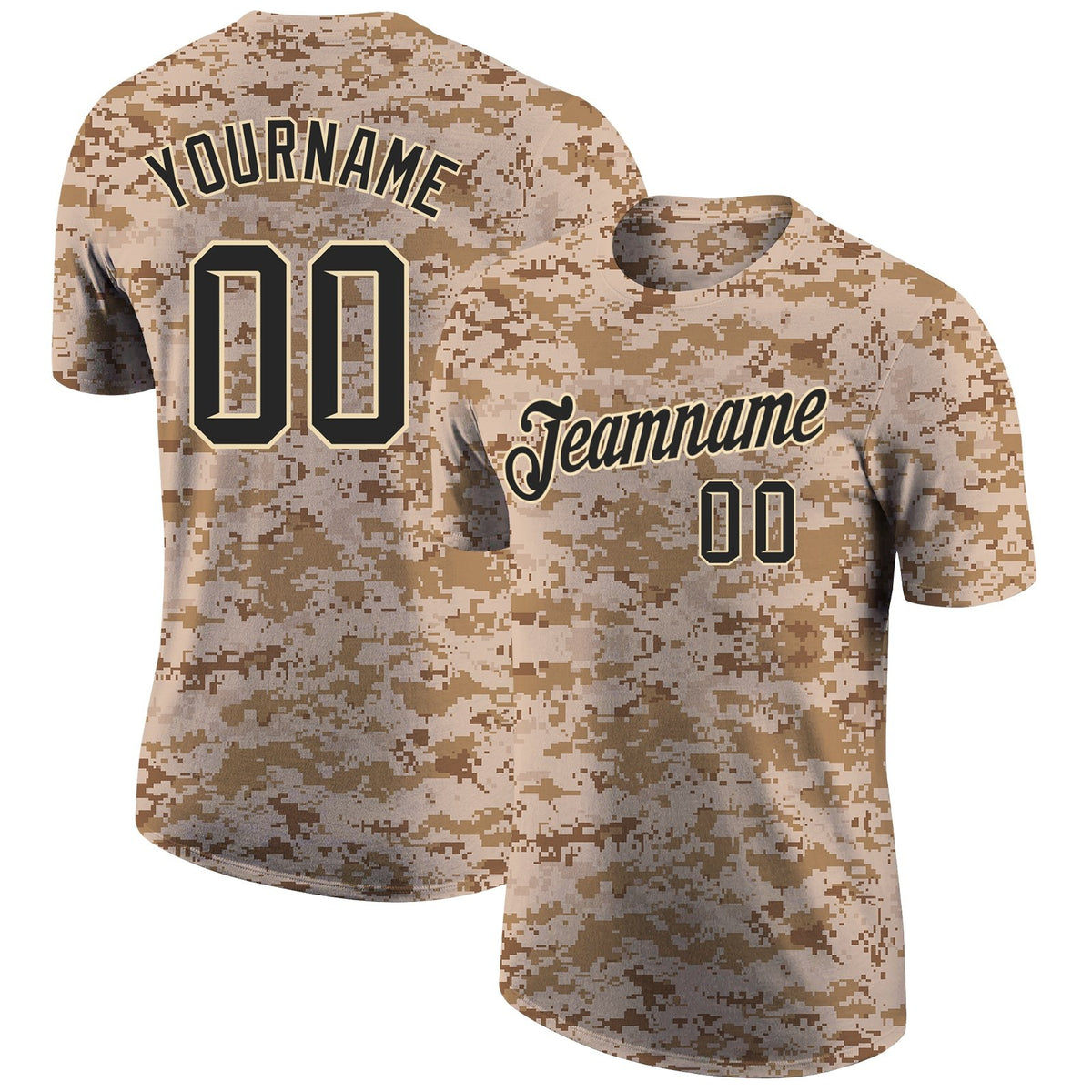 Custom Camo Black-Cream Performance Salute To Service T-Shirt photo 1