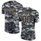 Custom Camo Black-Cream Performance Salute To Service T-Shirt